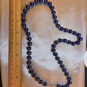 Navy blue Pearl necklace
